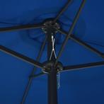 Parasol met aluminium paal 460x270 cm blauw gratis bezorgd, Nieuw, Kantelbaar, Zweefparasol, Ophalen of Verzenden