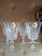 Kristallen glazen 5 stuk, Antiek en Kunst, Antiek | Glas en Kristal, Ophalen of Verzenden