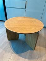 Houten ronde salontafel kwantum, Huis en Inrichting, Ophalen, Gebruikt, 50 tot 100 cm, Rond