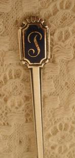 Oud Gero Lepeltje - letterlepeltje - letter P met emaille, Ophalen of Verzenden