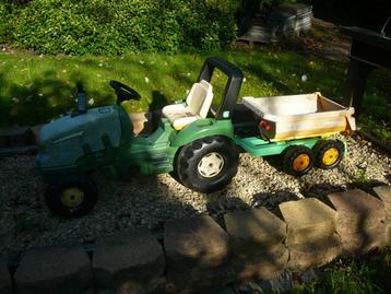 Rolly Toys Trap tractor John Deere met aanhanger. Opknapper! beschikbaar voor biedingen
