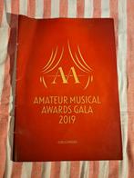 Amateur musical awards gala 2019 - programmaboekje, Ophalen of Verzenden, Zo goed als nieuw