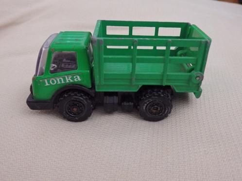 Tonka Vintage Groene Boerderij Veewagen Made in Japan, Hobby en Vrije tijd, Modelauto's | Overige schalen, Gebruikt, Tractor of Landbouw