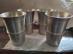 Vintage Tinnen Bekers - Set van 4, Antiek en Kunst, Ophalen of Verzenden