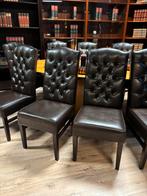 Chesterfield leren eetkamerstoelen 10 stuks