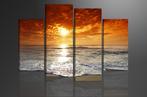 Nieuw * 4 Luik van Canvas * Sunset Strand 80x130cm, Ophalen of Verzenden