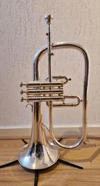 Hele mooie Getzen Eterna bugel, Ophalen of Verzenden, Zo goed als nieuw, Bes-trompet, Met koffer