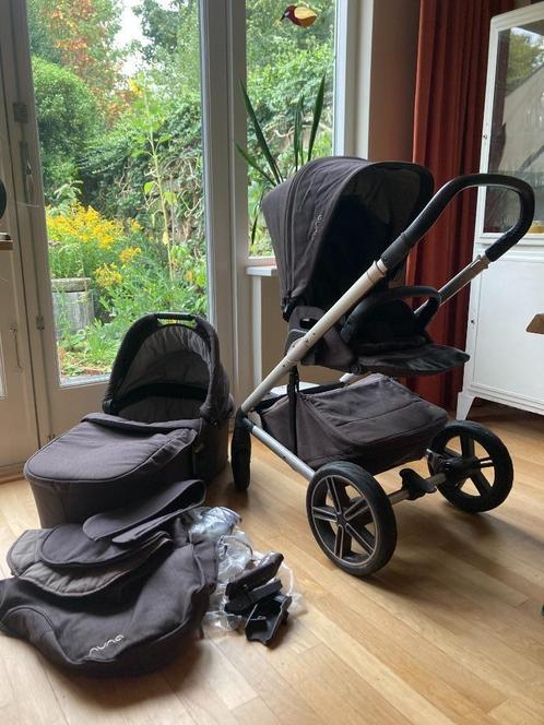 Kinderwagen (Nuna), Kinderen en Baby's, Kinderwagens en Combinaties, Gebruikt, Combiwagen, Overige merken, Met reiswieg, Verstelbare duwstang