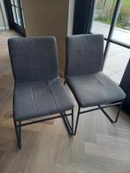 2 Eetkamerstoelen Grijs/Bruin - Zo Goed Als Nieuw!, Huis en Inrichting, Ophalen, Twee, Zo goed als nieuw, Stof