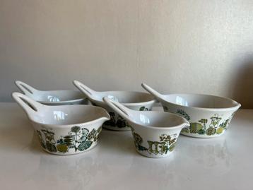 5 Vintage Noors Figgjo Turi Design Market Sauskom Schaal beschikbaar voor biedingen