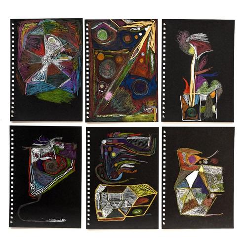 Peter Green (Fleetwood Mac) SET of 6 Psychedelic Artworks, Antiek en Kunst, Kunst | Schilderijen | Modern, Verzenden