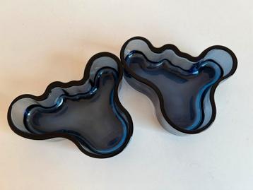 Set 2 Iittala Fins Design Savoy Schaal Blueberry  10 x 10 cm beschikbaar voor biedingen