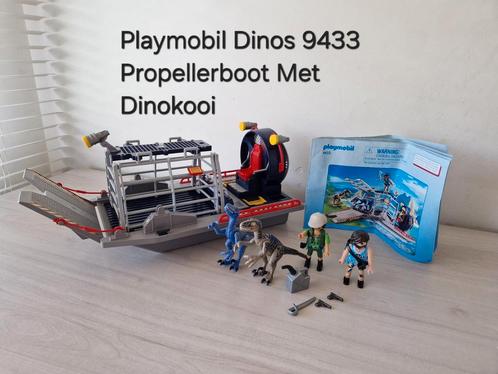 Playmobil 9433 dino's propellerboot met dinokooi, Kinderen en Baby's, Speelgoed | Playmobil, Zo goed als nieuw, Complete set, Ophalen of Verzenden