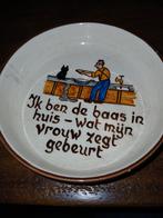 Schaaltje met spreuk, Ophalen