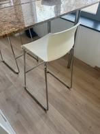 2 Ikea barkrukken hoog wit, Ophalen, Gebruikt, 60 tot 90 cm, Metaal