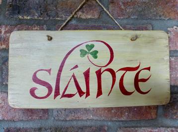 Iers pubbordje / Irish pub / Slainte / Mancave / decor / wit beschikbaar voor biedingen