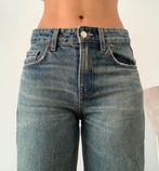 Bershka broek wide leg straight fitted maat 34, Ophalen of Verzenden, Zo goed als nieuw, Blauw, W27 (confectie 34) of kleiner