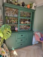 Ruime groene buffetkast, Ophalen, Gebruikt, 25 tot 50 cm, 200 cm of meer
