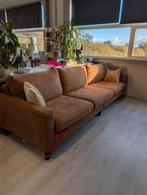 Comfortabele bruine bank, Huis en Inrichting, Ophalen, Gebruikt, Vierpersoons of meer