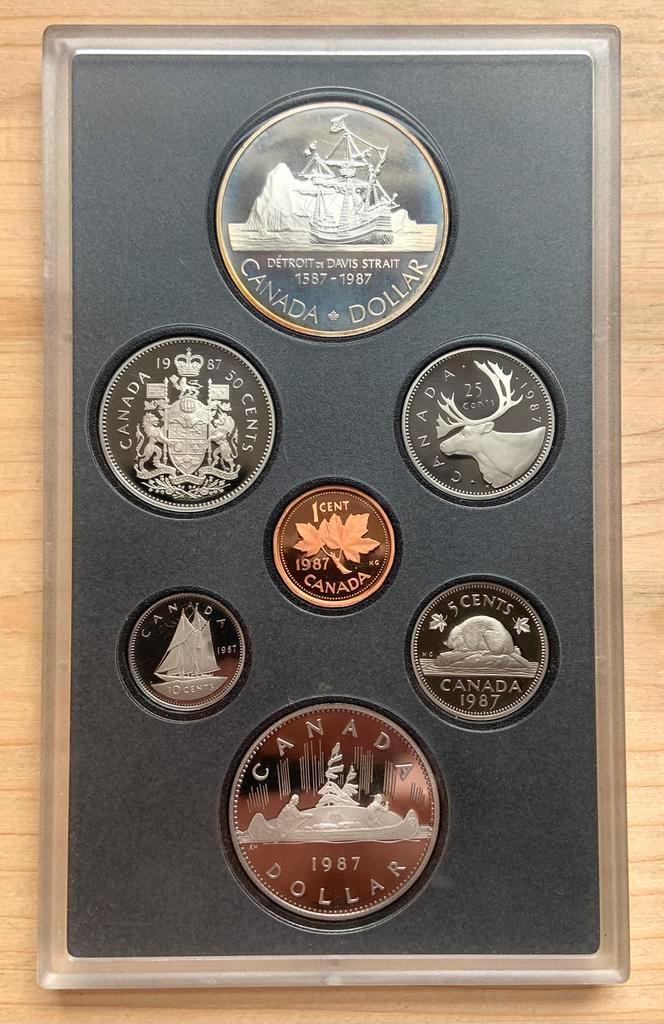 Canada Proofset 1987 inclusief zilveren dollar, Postzegels en Munten, Munten | Amerika, Noord-Amerika, Ophalen of Verzenden