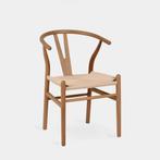 4 Nieuwe Wishbone Stoelen - Hout & Rotan, Huis en Inrichting, Stoelen, Ophalen, Bruin, Nieuw, Vier