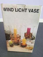 Windlicht nieuw met kaars en sierzand, Huis en Inrichting, Woonaccessoires | Kandelaars en Kaarsen, Ophalen of Verzenden, Nieuw