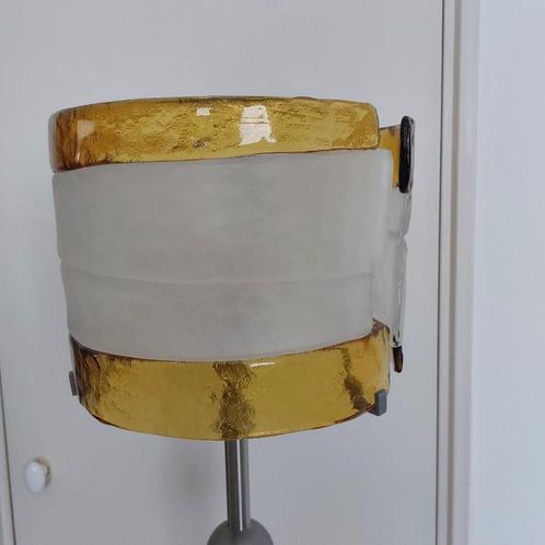 staande lamp met glazen kap, Huis en Inrichting, Lampen | Vloerlampen, Gebruikt, 150 tot 200 cm, Glas, Ophalen