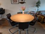 Ronde eettafel, eiken, 150cm, Ophalen, Zo goed als nieuw, Vijf personen of meer, 100 tot 150 cm