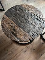 Leuke tafelset van oude wagon delen, Ophalen, 50 tot 100 cm, Metaal, Rond