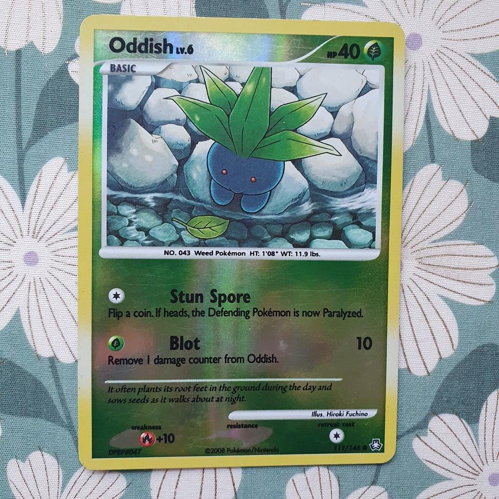 Oddish 111/146 reverse holo pokemon kaart, Ophalen of Verzenden, Zo goed als nieuw