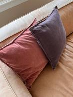 2 ML Fabrics Kussens - Stonewashed, Veren, 50x50, Huis en Inrichting, Woonaccessoires | Kussens, Ophalen of Verzenden, Zo goed als nieuw