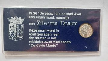 Herdenkingsmunt Axelse Denier beschikbaar voor biedingen