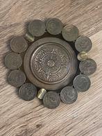 Vintage Asbak Mexicaanse munten uniek, Ophalen of Verzenden