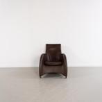 2x Montis Loge Fauteuil Donkerbruin Leder, Huis en Inrichting, Niet ingevuld, 100 tot 125 cm, Niet ingevuld, Ophalen of Verzenden