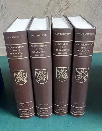 Brabant,Glossarium iuris Brabantici 1222 - 1781, 4 delen beschikbaar voor biedingen