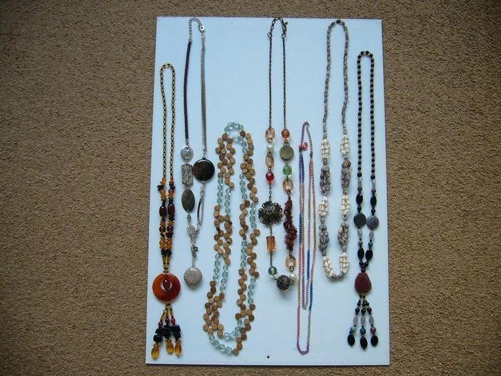 Kettingen 7 stuks van 100 cm lang splinternieuw, Sieraden, Tassen en Uiterlijk, Kettingen, Nieuw, Overige materialen, Ophalen of Verzenden