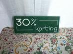 Antiek glas winkel/etalage bordje groen 10/4 cm met houder, Ophalen of Verzenden