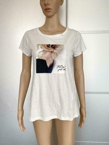 F660 Nieuw:  Esqualo maat XS/S=34/36 top t-shirt wit beschikbaar voor biedingen
