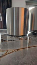 RVS Plantenbakken ,Bloempot ,op Wielen., Ophalen, Gebruikt, 20 tot 30 liter, Rvs