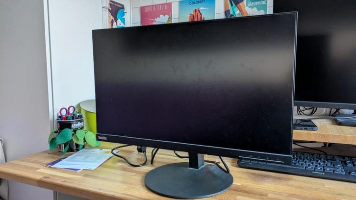 Lenovo P24H 24'' monitor, 2560x1440, IPS, Computers en Software, Monitoren, Zo goed als nieuw, 60 Hz of minder, DisplayPort, HDMI