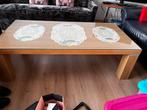 Salontafel met glas, Huis en Inrichting, Tafels | Salontafels, Ophalen, 50 tot 100 cm, Minder dan 50 cm, Rechthoekig