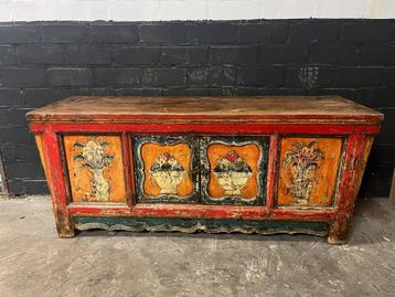 Chinees Tibetaans tv dressoir Chinese Tibet kast beschilderd beschikbaar voor biedingen