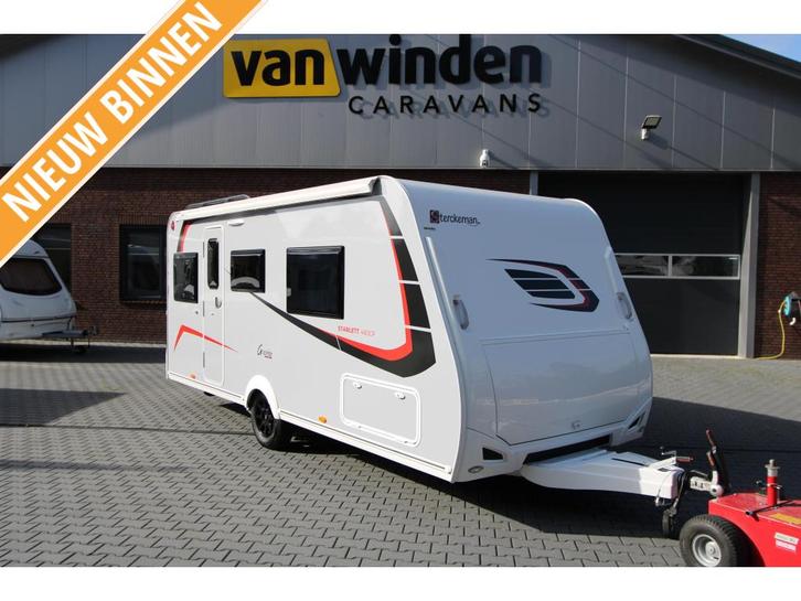 Sterckeman Starlett Graphite 480 CP Zakluifel-Mover-Queensbe, Caravans en Kamperen, Caravans, Bedrijf, 1000 - 1250 kg, Standaardzit