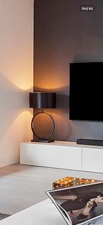 Zwarte Ringlamp met mooie glanzende zwarte Kap, Ophalen of Verzenden, Zo goed als nieuw, Metaal, Minder dan 50 cm