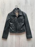 Transmission leren biker jack / Maat L / Tussenjas, Transmission, Zwart, Maat 42/44 (L), Ophalen of Verzenden
