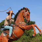Stockman on Stallion Horse - Paard met Cowboy lifesize, Verzamelen, Ophalen, Nieuw