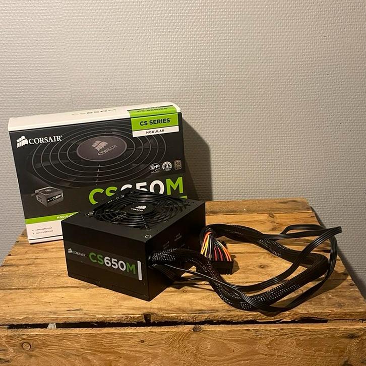 Corsair 650W PSU | modulair | compleet + garantie, Computers en Software, Interne voedingen, Zo goed als nieuw, Ophalen of Verzenden