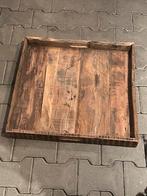 Dienblad wagonhout grof robuust hout stoer sober 50x50 cm, Huis en Inrichting, Nieuw, Ophalen of Verzenden, Hout