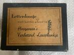 Oude Letterdoos voor Leesplankje Hoogeveen, Antiek en Kunst, Ophalen of Verzenden