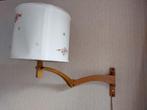 Vintage schaarlamp schanierlamp wandlamp hout, Huis en Inrichting, Lampen | Wandlampen, Ophalen of Verzenden, Zo goed als nieuw